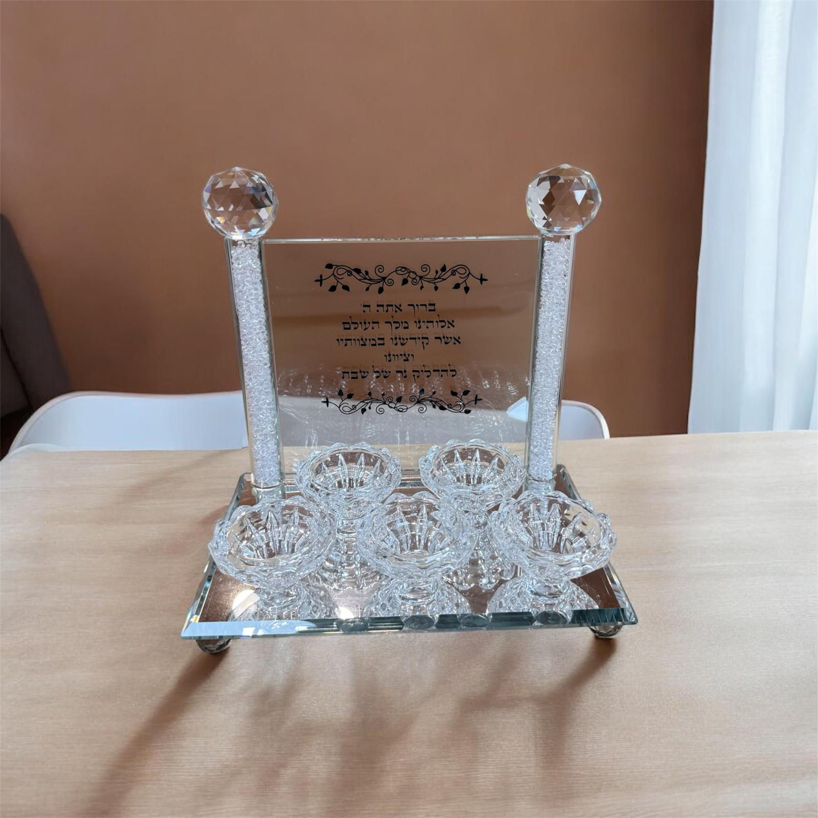 Bougeoirs cristal 5 bougies