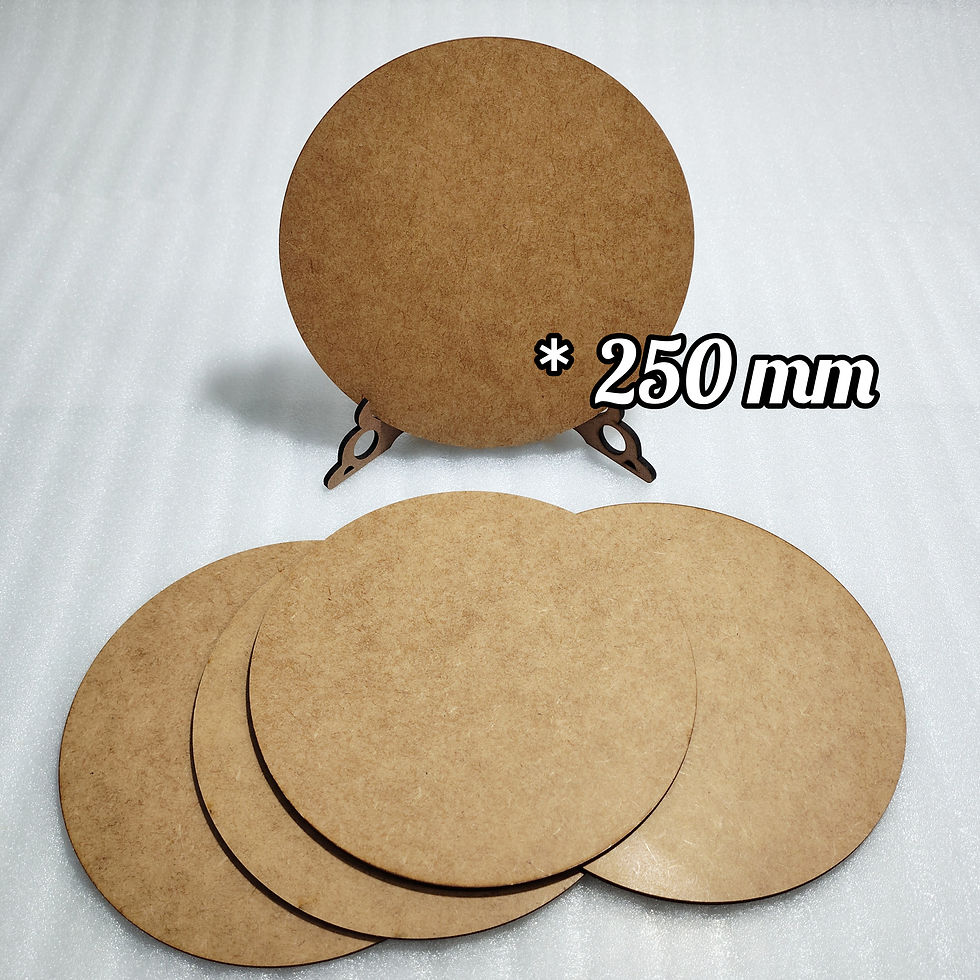Miniatura: 12 PLACAS CIRCULARES EM MDF CRU - PARA PINTURA MANDALAS 