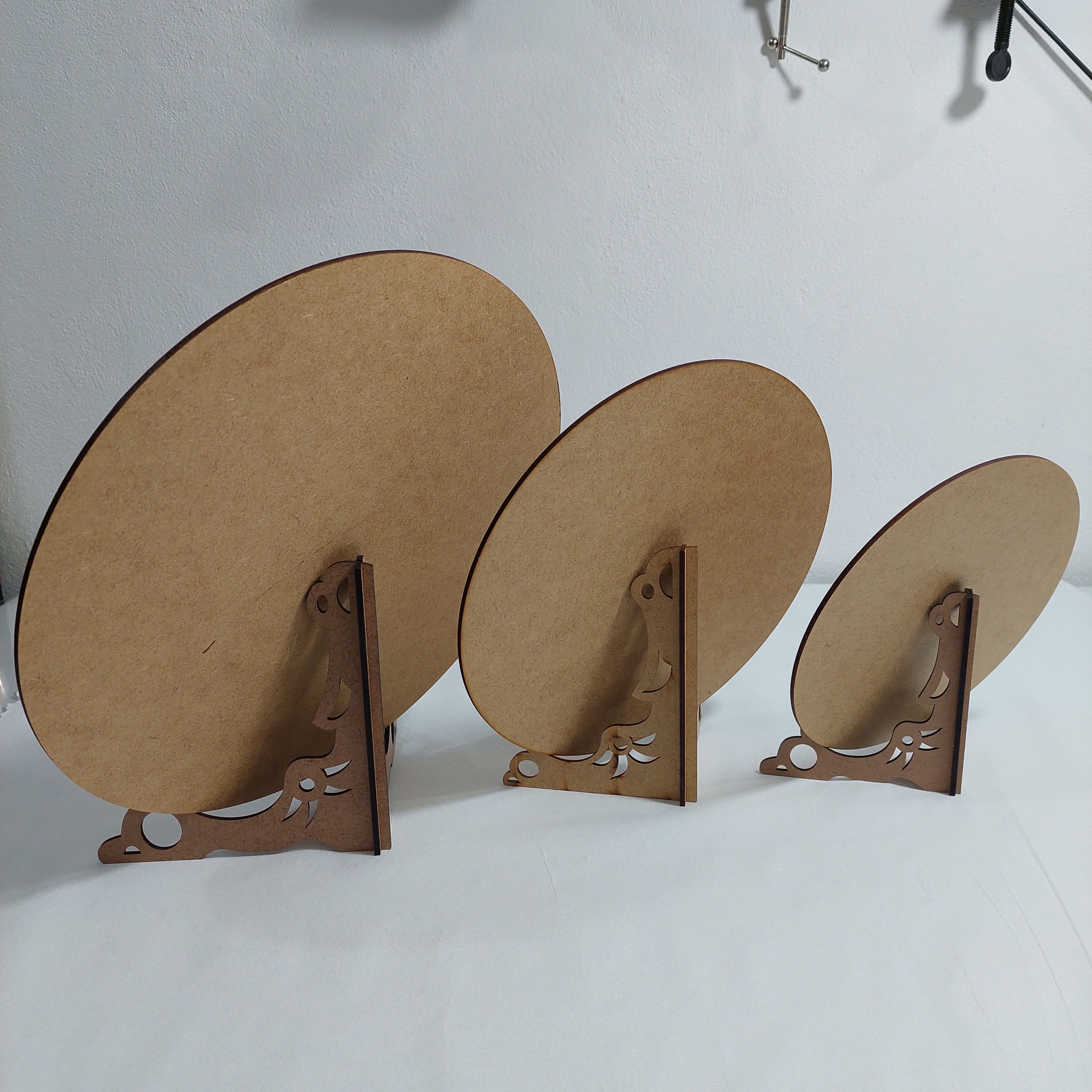 5 Suportes Decorados em MDF Cru para Mandalas