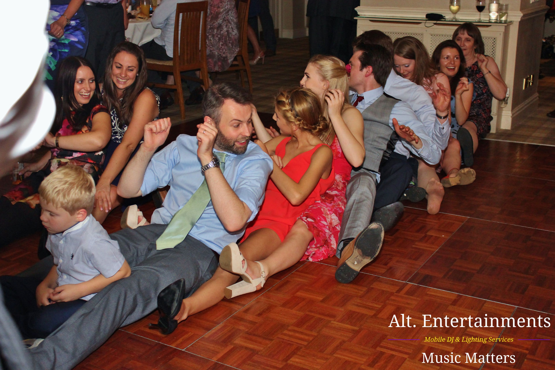Wedding guests enjoying The Gap Band.