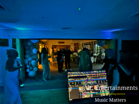 Guests dancing on a packed dancefloor during a 30th birthday party at Churchill & Blakedown Golf Club near Kidderminster, Worcestershire, with professional DJ entertainment provided by Alt. Entertainments Mobile DJ services.