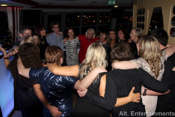 Energetic dancers groove at a Girls Night event at The Ramada, now the Holiday Inn, Cannock, captured by Alt. Entertainments.