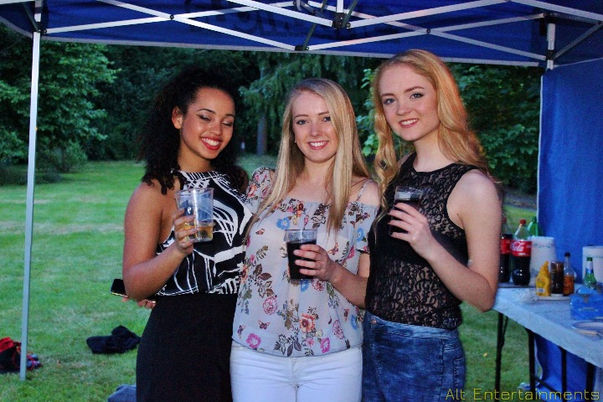 A jubilant crowd celebrates an 18th birthday party at a private event venue in Yoxall, Staffordshire, with music provided by Alt. Entertainments, a Mobile DJ, Disco & Events Company.