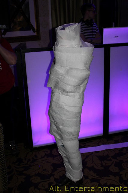 Exciting Mummy Competition at Wychnor Park Country Club, Barton-Under-Needwood, Staffordshire, captured by Alt. Entertainments (Mobile DJ, Disco & Events).