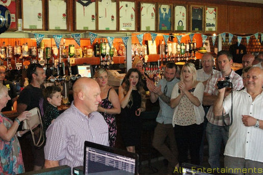 Memorable speeches at a birthday celebration at Vipers RFC in Whetstone, Leicestershire. Captured by Alt. Entertainments, the photo showcases heartfelt moments and their expertise in mobile DJ, disco, and event services.