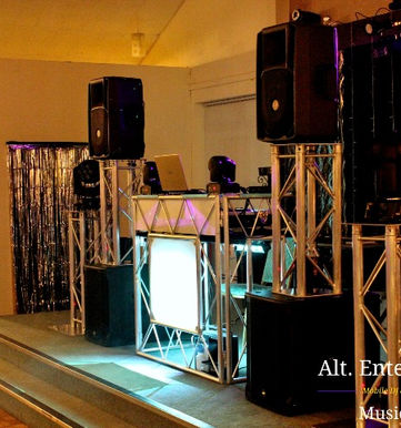 Alt. Entertainments' large DJ setup at St. Mary's Social Club Cannock, Staffordshire