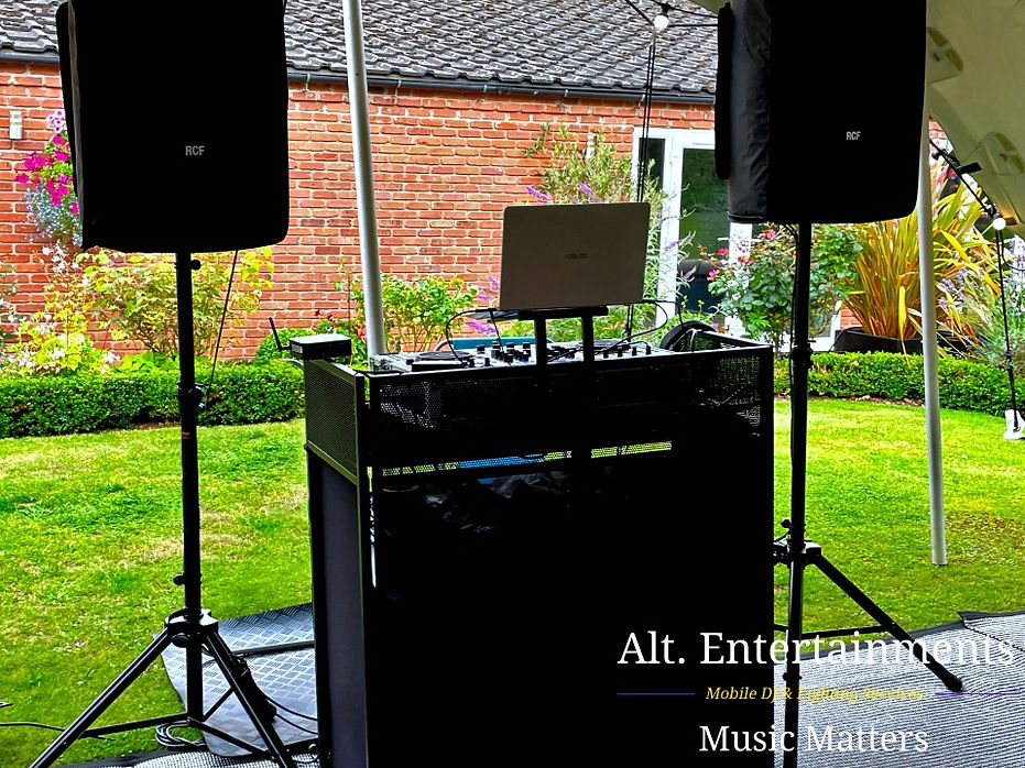 DJ Setup at a Private Party in Uttoxeter, Staffordshire.