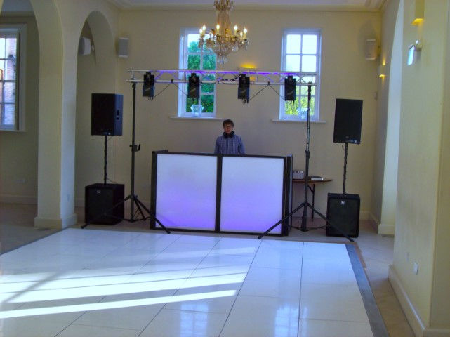 Experience the magic of a wedding DJ setup at Isocyd Park, Whitchurch, Shropshire, expertly captured by Alt. Entertainments, a leading Mobile DJ, Disco & Events Company. Immerse yourself in the enchanting ambiance of this meticulously crafted celebration.