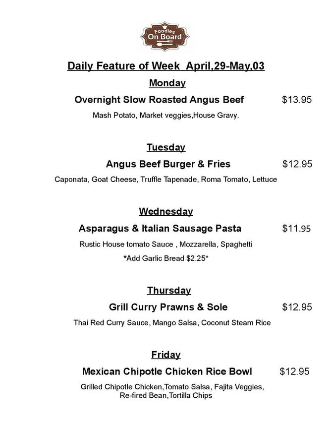 Daily Feature April,29-May,03