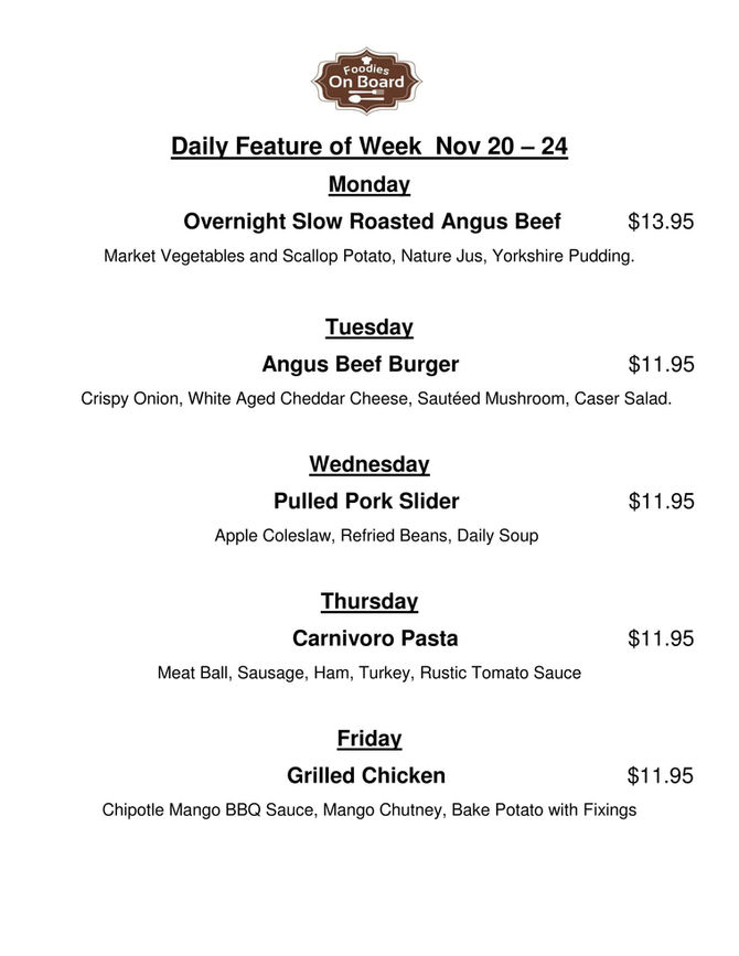 Daily Feature of Week Nov 20-24