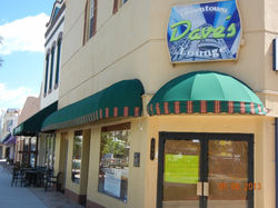 Downtown Titusville green awning