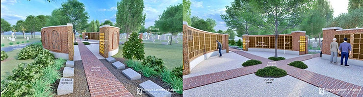 The original 2020 rendering of Bosque Bello columbarium