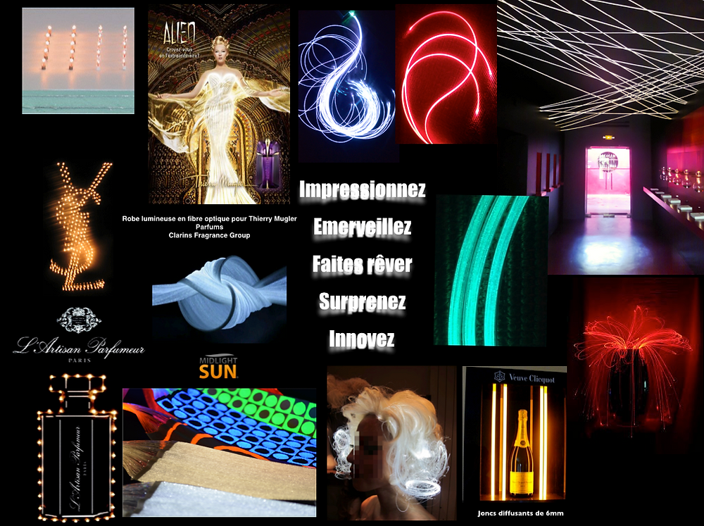 La Magie de la lumière : tissus lumineux, fibre optique diffusante, punaises LEDs sans fil...conçus & fabriqués en France-MIDLIGHTSUN