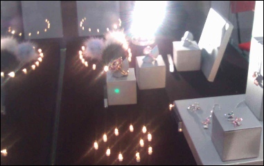 décoration de vitrine lumineuse