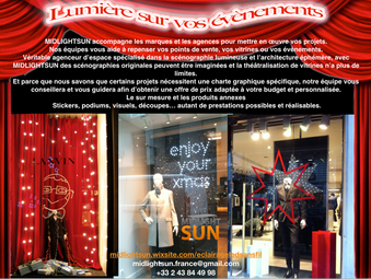 Éclairage LEDs sans fil : événements, points de vente, vitrines lumineuses - MIDLIGHTSUN