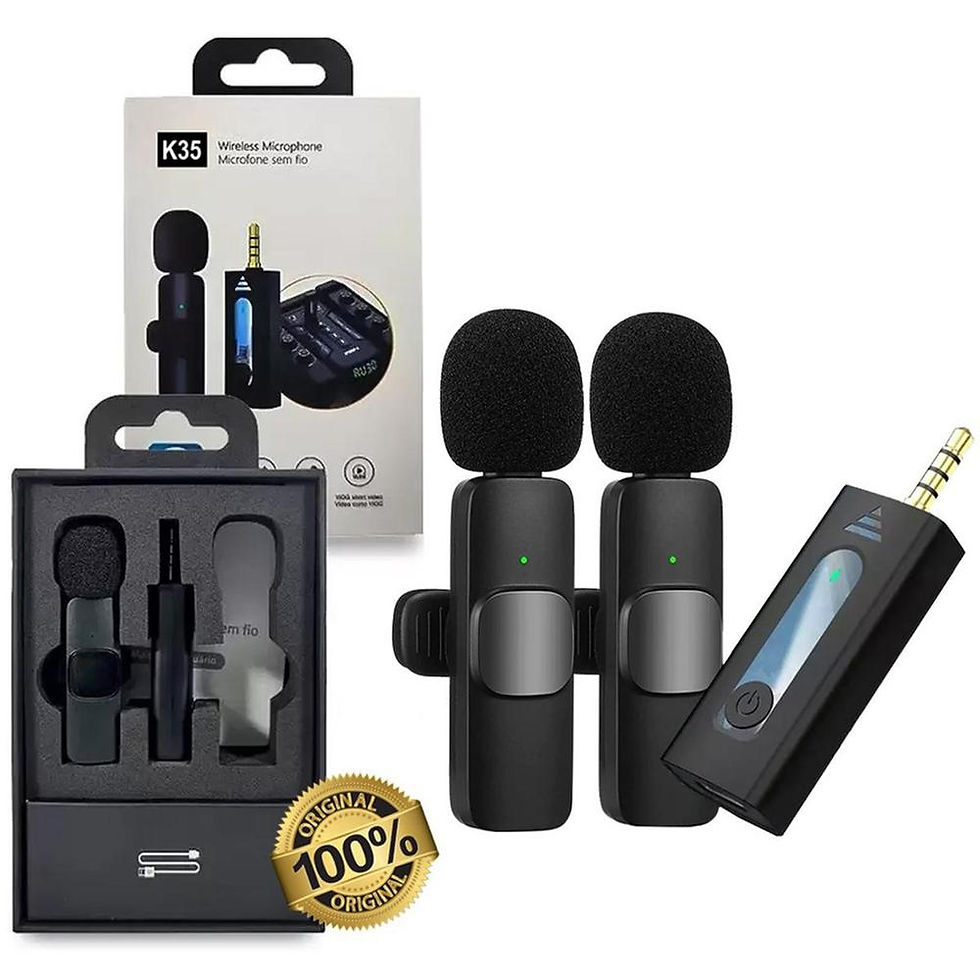 K35 Dual Wireless Microphone | 2 Person Recording | Noise Cancellation | Best fo