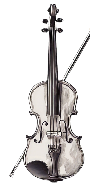 An artistic violin drawing