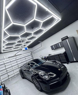 Garage hexagonal LED lighting
