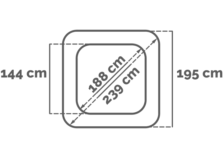 Miniatura: Spa Idromassaggio Intex Chevron Deluxe | 6 posti 196cm x 196cm x 71cm