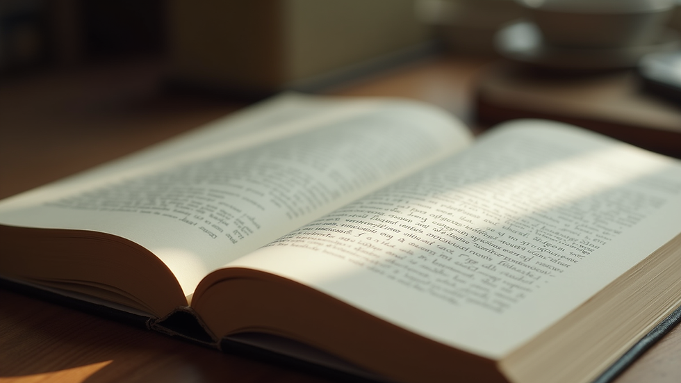 Close-up view of an open book with handwritten notes