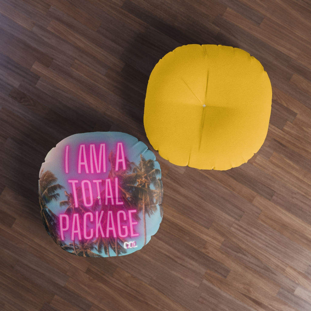 Total Package Brand Tufted Floor Pillow, Round