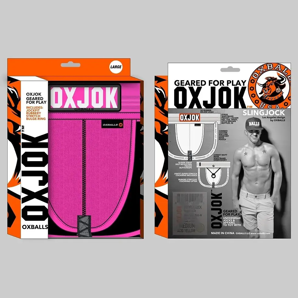 Thumbnail: Oxballs Slingjock Upthrust Slider-Strap Jock Pink Sky