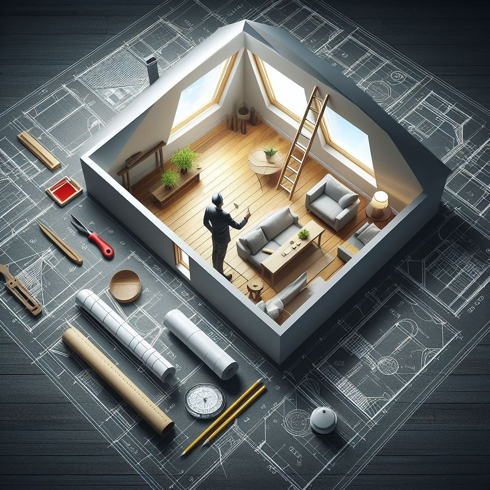 Perfect skylights fit into the roof floor plan