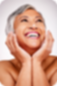 Older Lady Lotion on Nose
