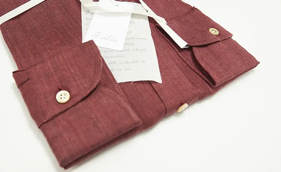 Miniatura: CAMICIA 100% LINO IRLANDESE TOTAL BY HAND CAM  161-23