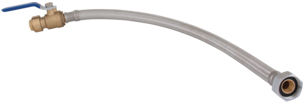 CONNECTEUR TRESSE 1/2PO VALVE DROITE X 3/4 24PO