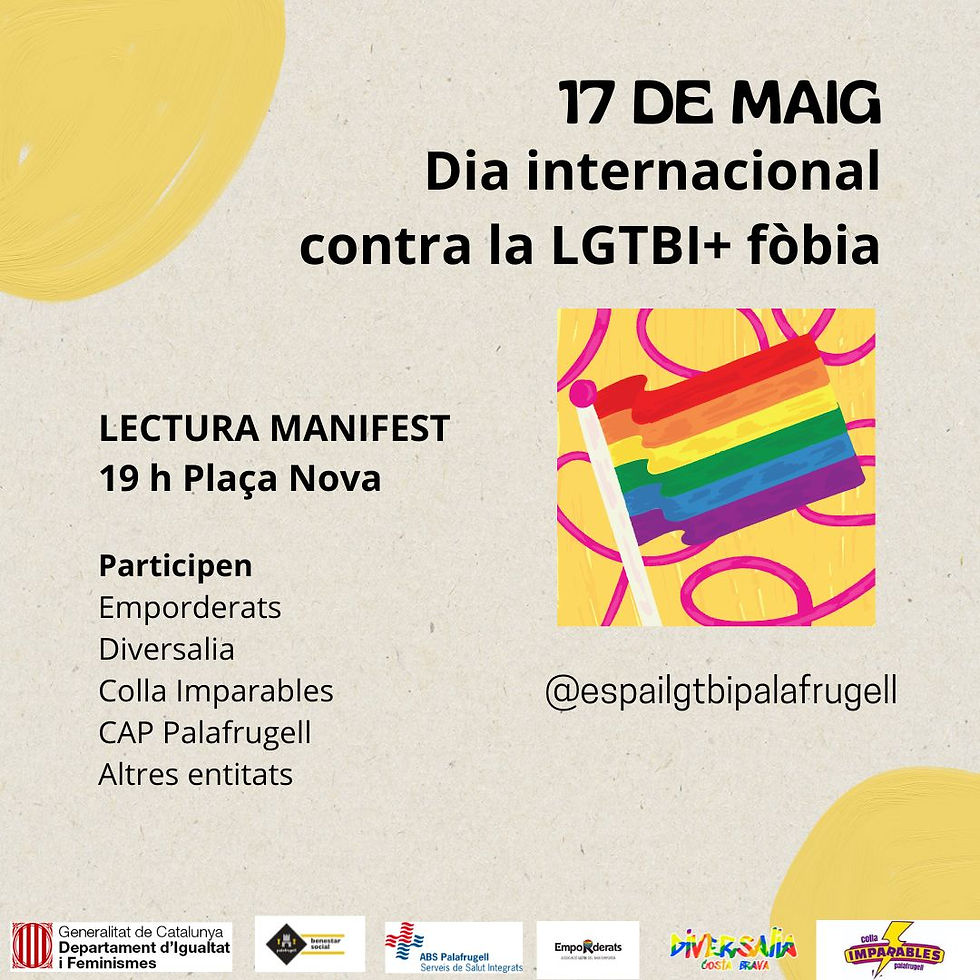 Lectura de manifest del 17 de maig a Palafrugell