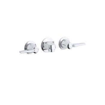 Kohler Triton Shelf-Back Lavatory Faucet With Grid Drain And Lever Handles