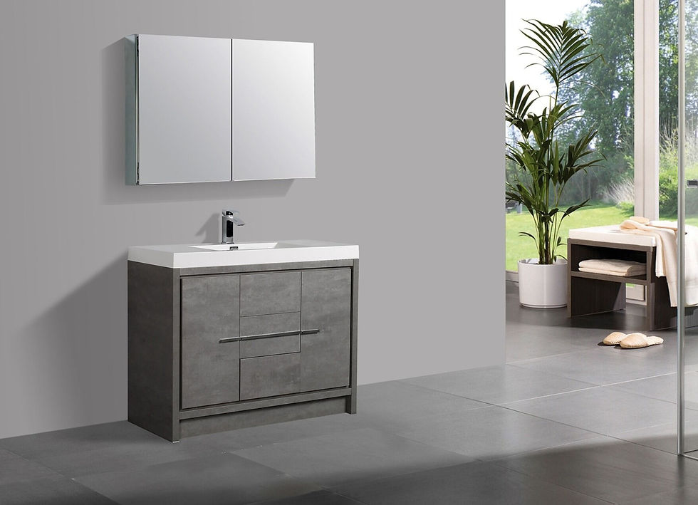 Thumbnail: 42" ALLIER - Cement Grey - Single Sink Vanity