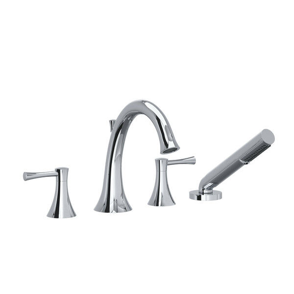 Riobel Edge 4-Hole Deck Mount Tub Filler
