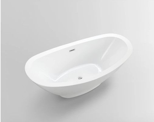Thumbnail: 69" Acqua+Bango Freestanding Bathtub – Overflow W/Chrome Finish