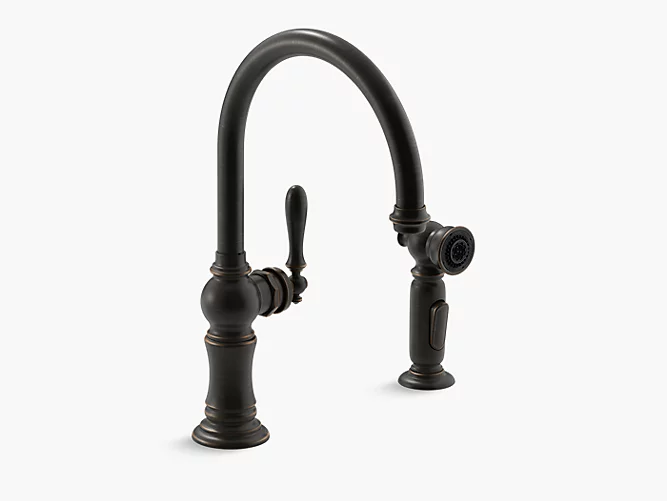 Thumbnail: Kohler ARTIFACTS™ 2-Hole Kitchen Faucet w/ 14-11/16" Swing Spout