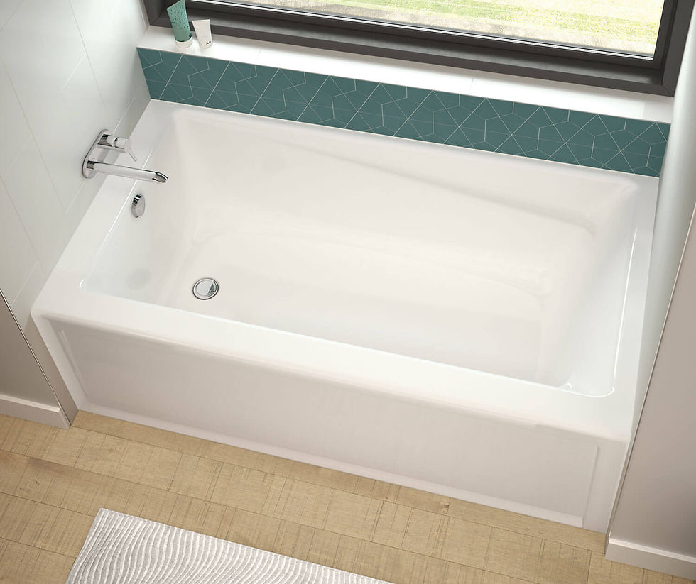Exhibit 6042 IFS AFR Acrylic Alcove Left-Hand Drain Bathtub in White