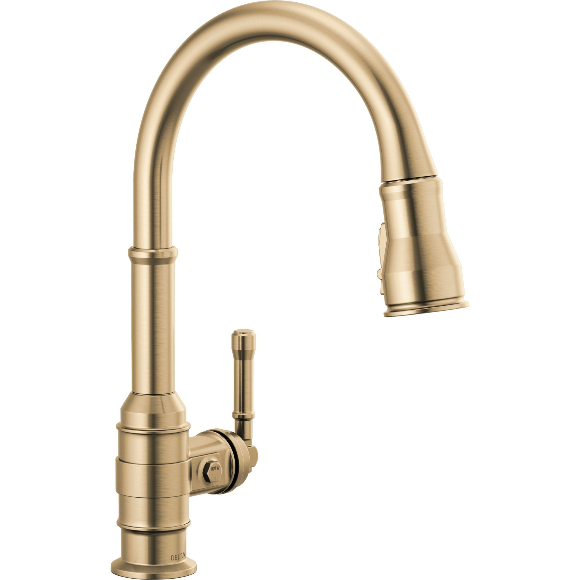 DELTA - BRODERICK Single Handle Pull-Down Kitchen Faucet Champagne Bronze