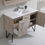 Thumbnail: 48″ BOSCO - Nature Wood - Single Sink Freestanding Vanity w/ Cream Quartz Top