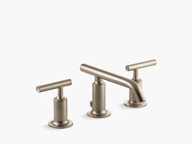Thumbnail: Kohler PURIST® - Widespread Sink Faucet w/ Low Lever Handles & Low Spout