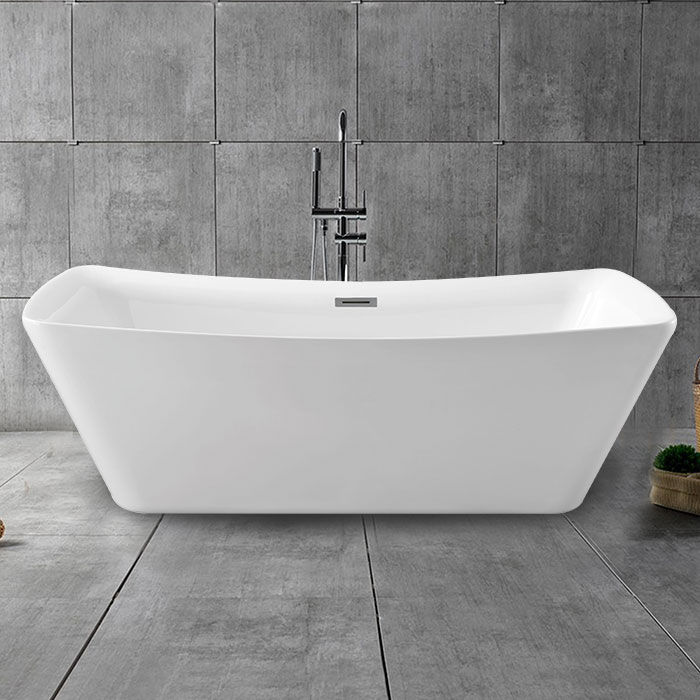67 In Freestanding Bathtub - Acrylic Pure White