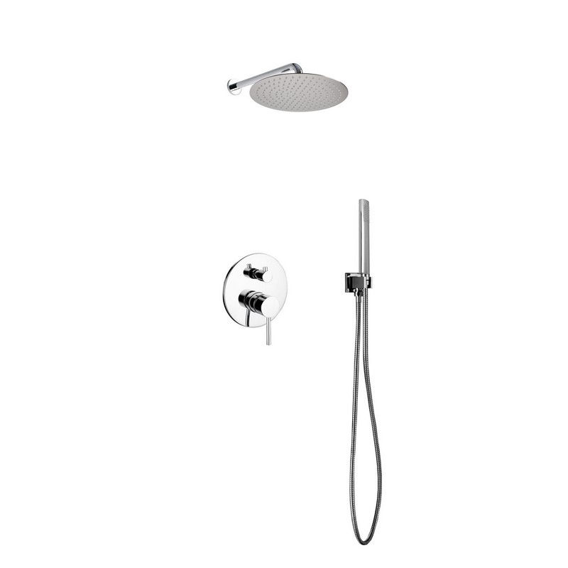 AQUA RONDO SHOWER SET W/ 12″ RAIN SHOWER AND HANDHELD