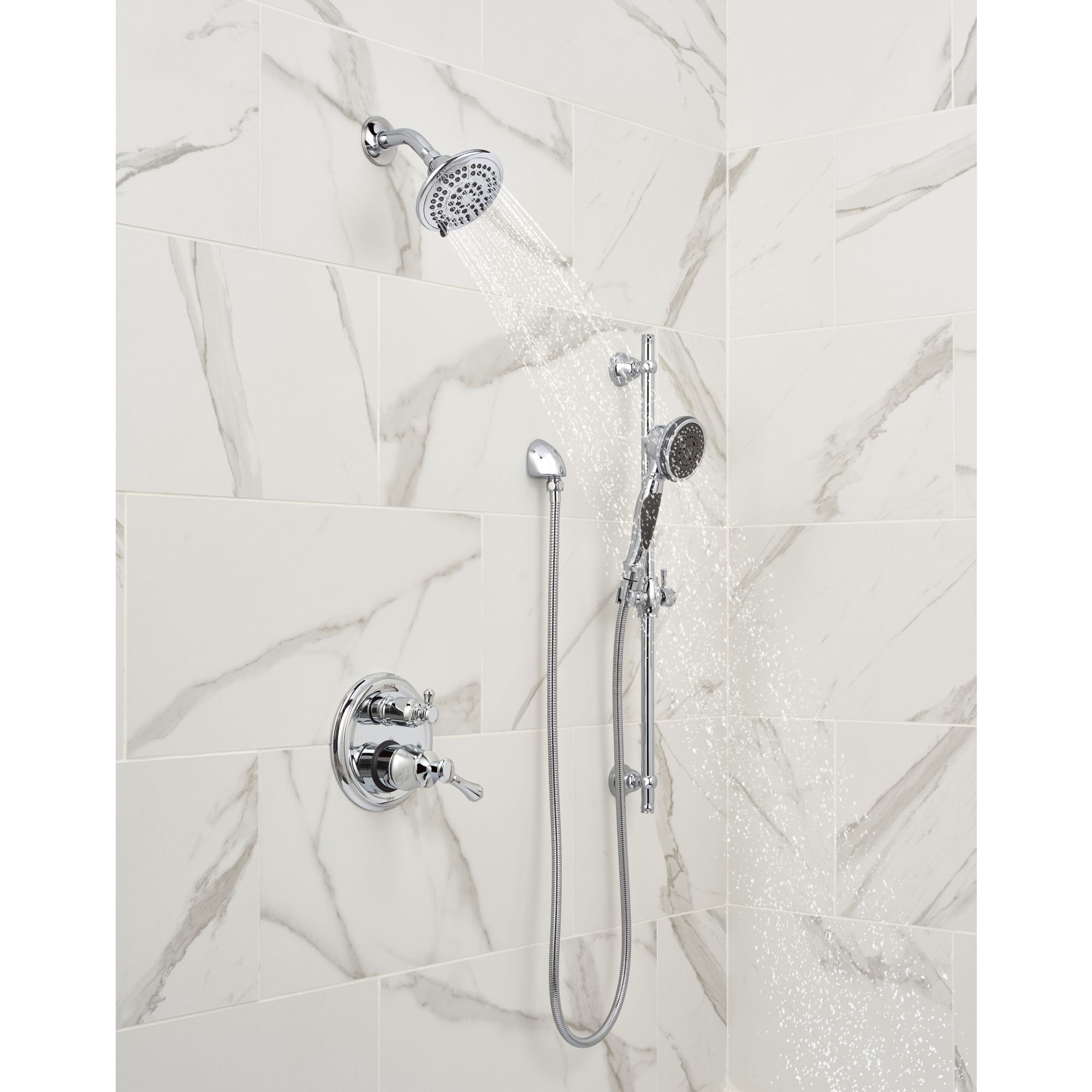 DELTA Premium 3-Setting Slide Bar Hand Shower