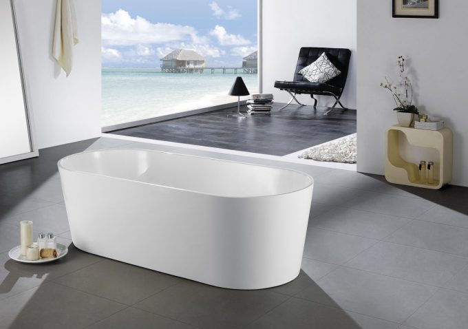 Thumbnail: 67" OVALE - White - Oval Freestanding Bathtub