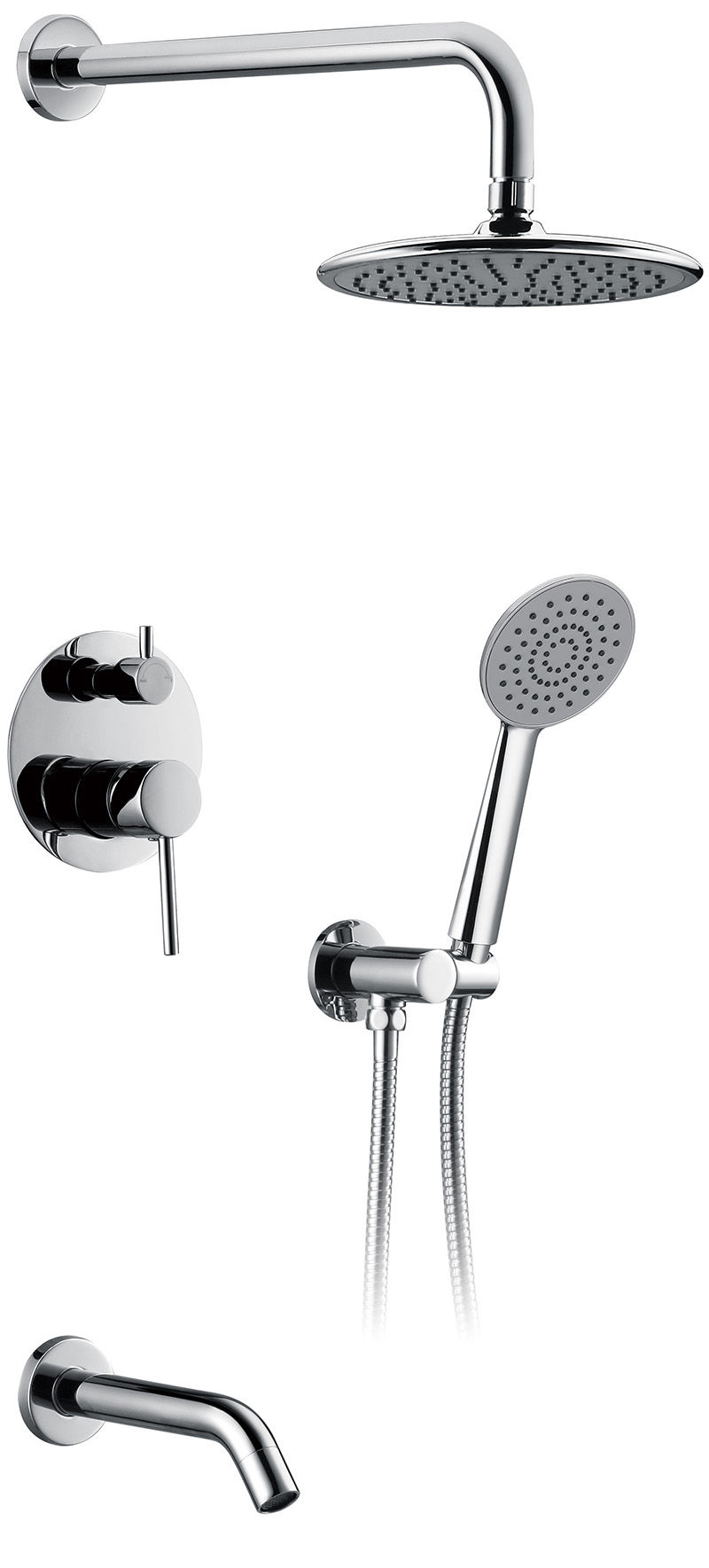 Acqua + Bango, Solid Brass Concealed Shower Mixer, Chrome