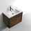 Thumbnail: 30" DELUSSO Rosewood Wall Mount Modern Bathroom Vanity