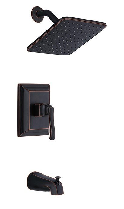 Acqua + Bango, Solid Brass Concealed Shower Mixer, Oil Rubbed Bronze