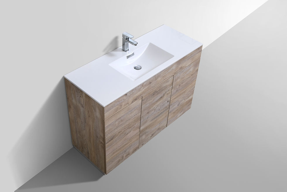 MILANO 48″ - NATURE WOOD - FLOOR MOUNT MODERN BATHROOM VANITY