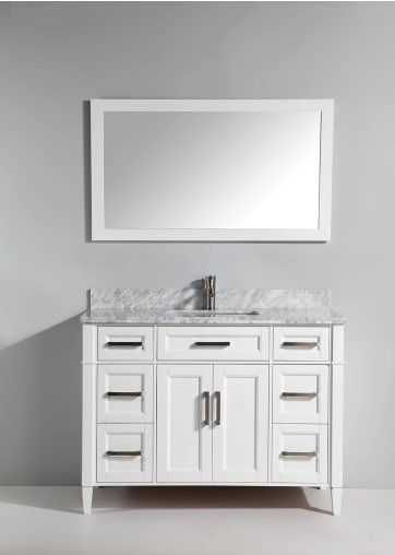 Thumbnail: 48" Acqua+Bango Single Sink Vanity – Carrara Marble