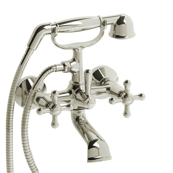 Riobel Classic Two Hole Tub Filler - Polished Nickel With Lever Handles